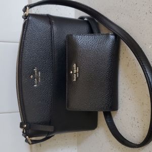 Kate Spade black bag and wallet
